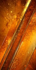 Leinwandbilder - a striking abstract composition of intersecting diagonal lines in varying shades of brown and gold, creating a dynamic and visually captivating pattern