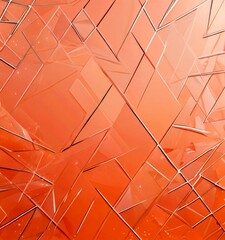 Aufkleber - a vibrant abstract pattern composed of intersecting lines and curves in shades of orange and pink, creating a dynamic and visually striking composition