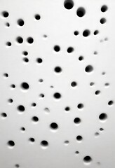 Fototapete - A close-up view textured surface with numerous small holes or perforations, creating a visually striking pattern