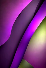 Aufkleber - a vibrant abstract composition of overlapping purple and green paper strips, creating a dynamic and visually striking pattern