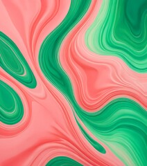 Aufkleber - a vibrant abstract pattern with swirling lines and shapes in shades of pink and green, creating a dynamic and visually striking composition