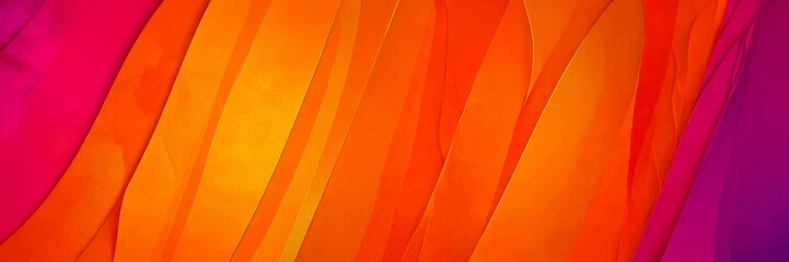 Poster - a vibrant abstract background composed of overlapping orange and pink vertical stripes, creating a dynamic and visually striking pattern