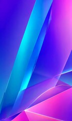 Leinwandbilder - a vibrant abstract composition of intersecting lines and shapes in various shades of blue, purple, and pink, creating a dynamic and visually striking effect.