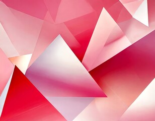 Fototapete - a geometric pattern composed of overlapping triangular shapes in various shades of pink and white, creating a visually striking abstract design