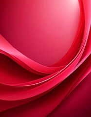 Poster - a vibrant abstract composition of curved lines in shades of red and pink, creating a dynamic and visually striking pattern