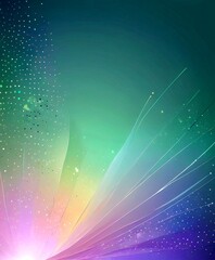 Aufkleber - a vibrant abstract background with a gradient of colors, including shades of green, blue, purple, and pink The background is adorned with small white dots and lines, creating