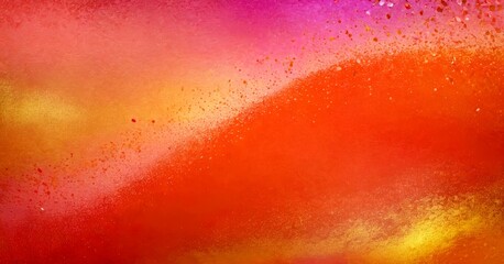 Aufkleber - a vibrant abstract background with a gradient of warm colors, including shades of pink, orange, and yellow, and scattered white specks