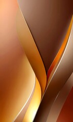 Poster - a digital illustration of abstract shapes and lines in shades of brown and orange, creating a dynamic and visually striking composition