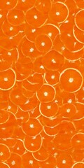 Poster - A vibrant collage of orange slices arranged in a repeating pattern, creating a visually striking and textured effect