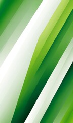 Wall Mural - a diagonal pattern of green and white stripes, creating a dynamic and visually striking composition