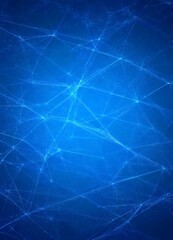 Fototapete - a dark blue abstract background with a network of intersecting lines and points, creating a sense of depth and complexity