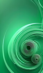 Fototapete - a vibrant abstract design with concentric circles of varying sizes and colors, creating a sense of depth and movement The background is a solid green color, which contrasts