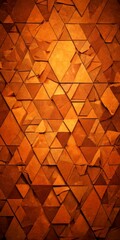 Fototapete - a close-up view textured surface composed of numerous overlapping triangular shapes in varying shades of brown, creating a visually striking pattern