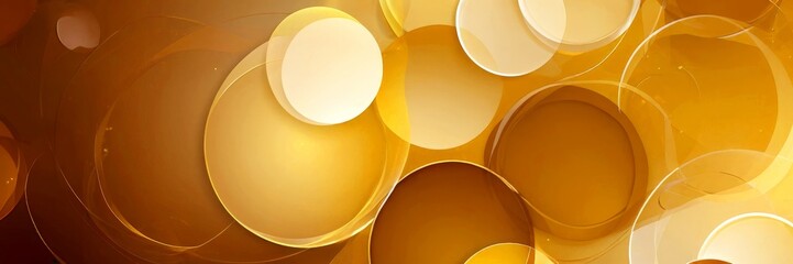 Fototapete - a vibrant abstract composition of overlapping circles in various shades of brown and yellow, creating a dynamic and visually striking pattern