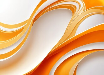 Aufkleber - a dynamic abstract composition of overlapping curved lines in shades of orange and white, creating a sense of movement and energy