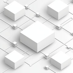 Poster - The background is composed of abstract geometric blocks in a polygon shape