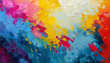 Canvas Print - Vibrant Abstract Strokes in an Artistic Brushed Background