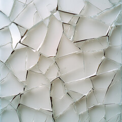 Wall Mural - Cracked glass surface with intricate patterns