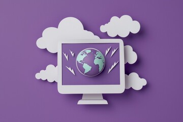 Aufkleber - diagram of cloud computing technology service for networked data storage