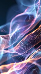 Aufkleber - A colorful, swirling pattern of dots and lines