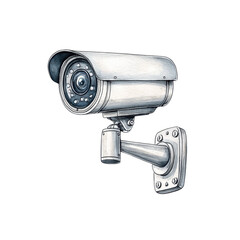 Poster - Security camera isolated on transparent background.