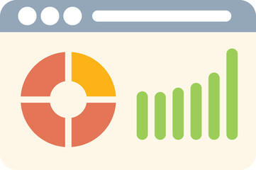 Poster - website is displaying different types of charts, representing data analysis and financial growth