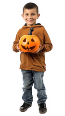 Wall Mural - PNG Photo of a boy halloween sweatshirt ammunition.