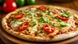 © SwathiFX - Freshly baked pizza with vibrant toppings ready to be enjoyed