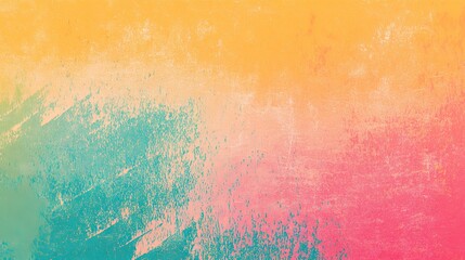 Colorful summer poster design with a grainy gradient texture in orange, teal, green, and pink, evoking a lively and energetic feel.