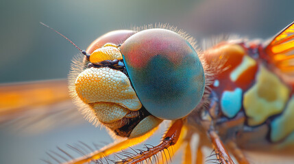 Aufkleber - Macro photography of a dragonflyâ€™s compound eye,
