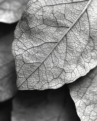 Poster - Close-up of a leaf vein structure in high resolution,