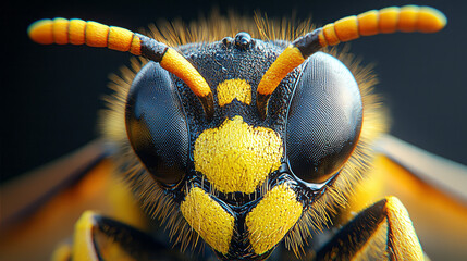 Poster - Macro view of a waspâ€™s body,