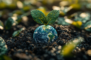 Poster - a community tree-planting event with the globe subtly visible in the leaves above, highlighting how 