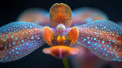 Poster - Macro photograph of an orchid,