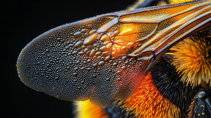 Aufkleber - Macro shot of a bumblebeeâ€™s wings,