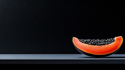 Sticker -   Watermelon seed detail in dark bowl on table against white backdrop