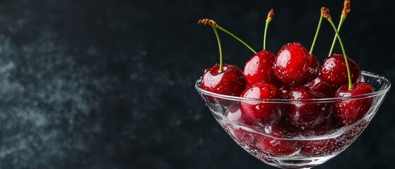 Wall Mural - water edges rim, cherries rimward