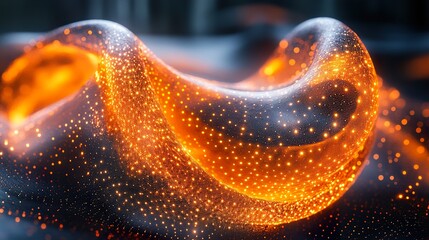 Wall Mural - abstract glowing orange light texture - futuristic design