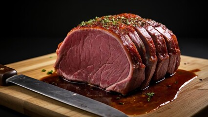 Wall Mural -  Deliciously roasted meat ready to be savored