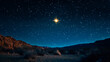 © Kassandra - Cristmas star in the night sky in the desert