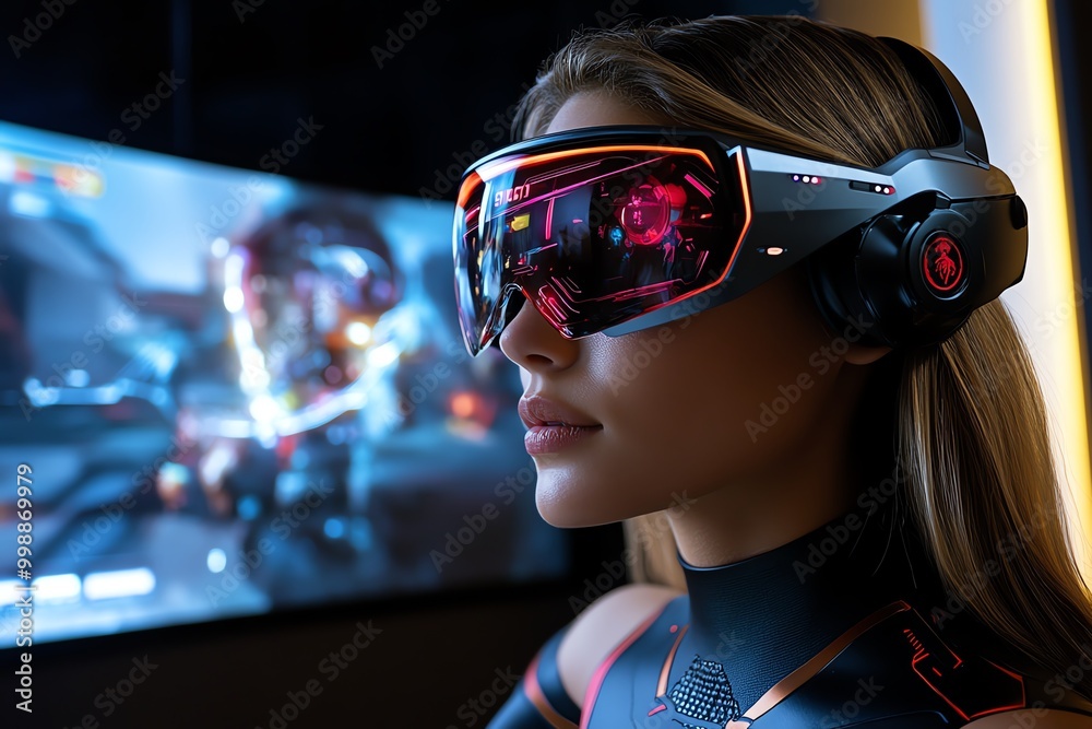 Virtual View Ps2 Futuristic AR gaming experience, where users interact with immersive 3D ...