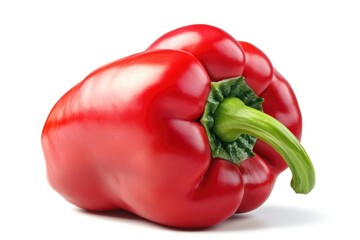 Wall Mural - red sweet pepper isolated on white background. - generative ai