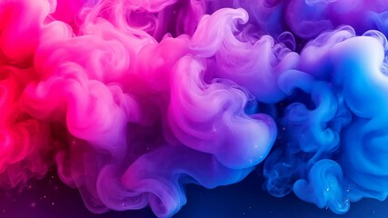 Poster - Explore a mesmerizing blend of purple, pink, and blue colors swirling in a cosmic setting filled with stars