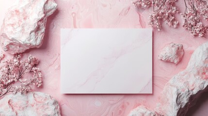 Sticker - Rose Quartz Crystal Creative Blank Sheet Design Template.