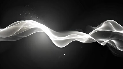 Poster - Light trails dance against a dark background, captivating viewers with their fluid movement and brilliance