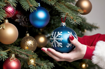 Putting A Christmas Bauble In A Christmas Tree At 27-9-2024