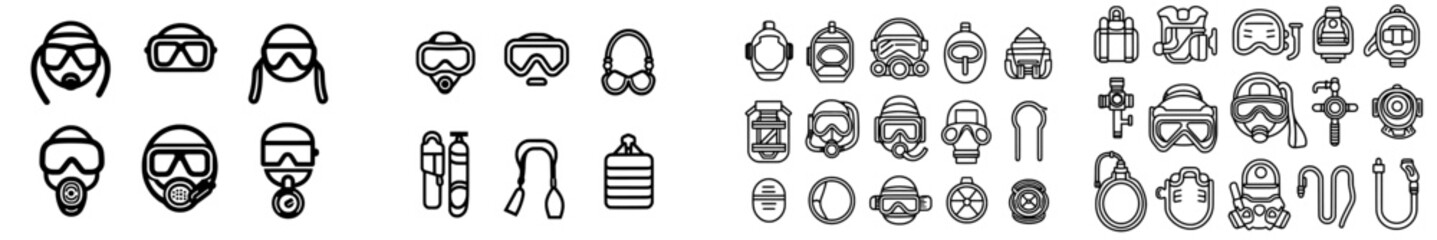 Google diving icons. A modern graphic illustration suitable for logo design, app, template, and UI.