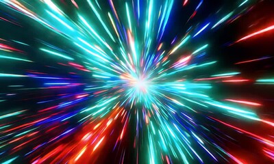 Wall Mural - a vibrant explosion of light and energy in motion, creating a glowing abstract background with dynam
