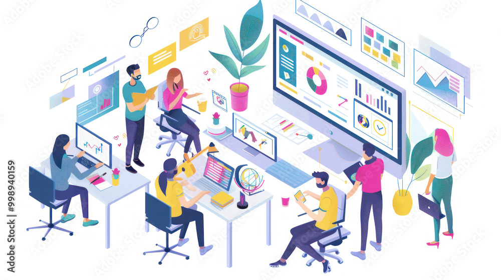 A marketing team overseeing brand management efforts to ensure consistent messaging and visuals across all channels.