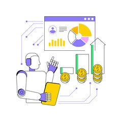 Poster - AI-Informed Customer Insights for Sales abstract concept vector illustration.